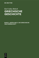 Beloch Griech Gesch 4 1 ND 3112384555 Book Cover
