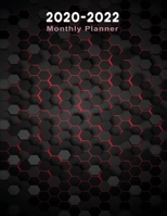 2020-2022 Monthly Planner: Three Years Diary, Scheduler and Organizer for Work & Personal Use | With Notes Pages and Year Calendars at a Glance – Honeycomb Black Red 1675085528 Book Cover