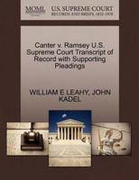 Canter v. Ramsey U.S. Supreme Court Transcript of Record with Supporting Pleadings 1270294660 Book Cover