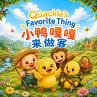 Quackie’s Favorite Thing ???????!: Libby, Gobo, & Milo in Happy Valley - Original, Warm and Silly Stories for Little Ones in English, Chinese & Pinyin! (Chinese-English Bilingual Children's Book) 199688705X Book Cover