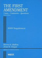 The First Amendment Supplement: Cases-Comments-Questions 0314202498 Book Cover
