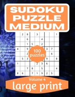 Sudoku Puzzle Medium: Sudoku Puzzle Book for Everyone With Solution Vol 4 B08WK88R6N Book Cover