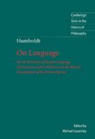 �ber Die Verschiedenheit Des Menschlichen Sprachbaues Und Ihren Einfluss Auf Die Geristige Entwickelung Des Menschengeschlechts 0521667720 Book Cover