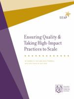 Ensuring Quality & Taking High-Impact Practices to Scale 0982785097 Book Cover