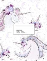 Fantasy Unicorns: College Ruled Notebook| 1 Subject Composition Notebook College Ruled 200 Pages| Cute College Ruled Notebook For Teens And Adults| Unicorns Volume 9 1725076144 Book Cover