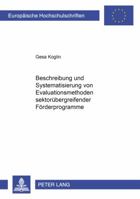 Beschreibung Und Systematisierung Von Evaluationsmethoden Sektoruebergreifender Foerderprogramme 3631539126 Book Cover