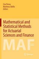 Mathematical and Statistical Methods for Actuarial Sciences and Finance 3319358561 Book Cover