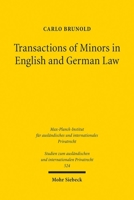 Transactions of Minors in English and German Law 3161632885 Book Cover