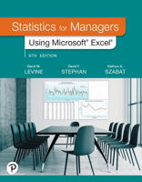 Mylab Statistics with Pearson Etext -- Access Card -- For Statistics for Managers Using Microsoft Excel (18-Weeks) 0135970245 Book Cover
