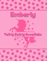 Emberly Twirly Swirly Snowflake: Personalized Draw & Write Book with Her Unicorn Name - Word/Vocabulary List Included for Story Writing 171060204X Book Cover