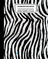 Composition Book: Wide Ruled Zebra Print Space Galaxy Writing Notebook 1087271355 Book Cover