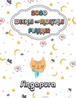 2020 Singapura  Cat Planner : Weekly & Monthly with Password list, Journal calendar for Singapura  Cat owner: 2020 Planner /Journal Gift,133 pages, 8.5x11, Soft cover, Mate Finish 1676232117 Book Cover