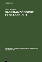 Das Französische Prosagedicht 3112607597 Book Cover