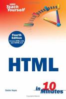 Sams Teach Yourself HTML in 10 Minutes (4th Edition) (Sams Teach Yourself) 067232878X Book Cover