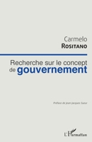 Recherche sur le concept de gouvernement (French Edition) 2343075832 Book Cover