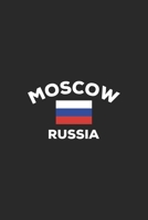 Moscow Russia: Russian Flag City Notebook Journal Lined Wide Ruled Paper Stylish Diary Vacation Travel Planner 6x9 Inches 120 Pages Gift 1702124304 Book Cover