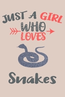 Just A Girl Who Loves Snakes Journal: Snake Lover Gifts for Girls, Funny Lined Notebook, Gift for Snake Lovers 1676907033 Book Cover