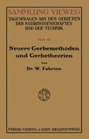Neuere Gerbemethoden Und Gerbetheorien 1167506227 Book Cover