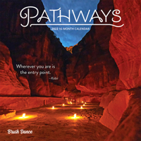 Pathways 2022 7 x 7 Inch Monthly Mini Wall Calendar by Brush Dance, Photography Journey Scenic Nature 1975444329 Book Cover