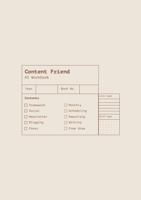 Content Friend: A Content Creator's Workbook 1716000300 Book Cover