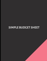 Simple Budget Planner: Book Keeping, Accounting Income and Expenditure Tracking Log Book For Home and Small Business 1672906768 Book Cover