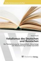 Vokalismus Des Deutschen Und Russischen 3639877608 Book Cover