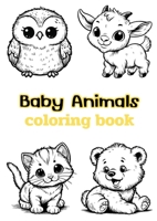 Baby Animals coloring book: Children's coloring pages + word search puzzles B0CNNL2Y1S Book Cover