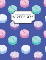 Notebook Pharmacy Technician: College Ruled Notebook Size 8.5 X 11 inch 120 page Notebook For Girls Cute Design with Various Tablets On A Blue Background 1676565469 Book Cover