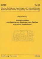 Untersuchungen Zum Agyptischen Staat Des Alten Reiches Und Seinen Institutionen 1906137080 Book Cover