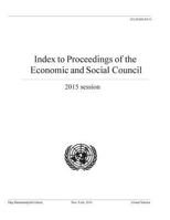 Index to Proceedings of the Economic and Social Council 2015 9211013410 Book Cover