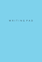 Writing Pad: Girls Notebooks. 6x9, Composition Notebook, 122 pages, Minimalist Plain, Cute Journal Diary, Turquoise Blue Cover (Unique Writing Journals) 1693313766 Book Cover