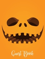 Guest book: Halloween Party Guestbook Supply Essential,8.5 x 11 Sized, 100 Pages | Ideal for Halloween Costume Party 1698227175 Book Cover