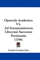 Opuscula Academica V1: Ad Interpretationem Librorum Sacrorum Pertinentia 110463953X Book Cover