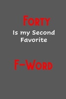 Forty is my second favorite F-Word: Funny, Gag Gift Lined Notebook with Quotes,for family/friends/co-workers to record their secret thoughts(!) A ... add on Gift. Stocking Stuffer, Secret Santa. 1709580712 Book Cover
