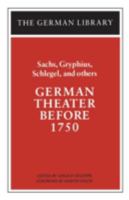 German Theater Before 1750 (German Library) 082640703X Book Cover