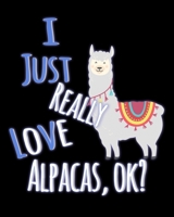 I Just Really Love Alpacas, OK?: Funny I Just Really Love Alpacas, OK? Cute Alpaca 2020-2021 Weekly Planner & Gratitude Journal (110 Pages, 8" x 10") ... Moments of Thankfulness & To Do Lists 1672855985 Book Cover