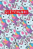 Sketchbook: Unicorn Cat Cute Kawaii Pattern 1791350488 Book Cover
