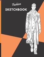 Fashion SketchBook: 100 Large Male Figure Templates With 10 Different Poses for Easily Sketching Your Fashion Design Styles 1699847053 Book Cover