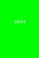 2019: Kalender/Terminplaner: 1 Woche auf 2 Seiten, Format ca. A5, Cover grün 1721118977 Book Cover