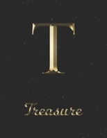 Treasure: 1 Year Daily Planner (12 Months) Yellow Gold Effect Letter T Initial First Name 2020 - 2021 365 Pages for Planning January 20 - December 20 Appointment Calendar Schedule Plan Each Day, Set G 1698894333 Book Cover