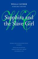 Sapphira and the Slave Girl 0394714342 Book Cover
