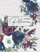 Weekly Planner: Undated Planner Appointment Book with 2020-2021 Calendar Hourly Schedule with 30 Minute Intervals - Flower Arrangement Purple (Calendars, Planners & Personal Organisers) B0851LS432 Book Cover