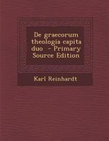 De graecorum theologia capita duo 1018094032 Book Cover