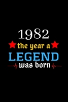 1982 The Year A Legend Was Born: : Beautiful, Happy 38th Birthday Notebook, Diary, Logbook, Perfect Gift For 38 Year Old Men And Women 1658659015 Book Cover