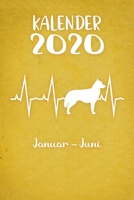 Kalender 2020: Gelber Tageskalender Sibirischer Husky Herzschlag Hunde 1. Halbjahr Januar Juni ca DIN A5 weiß über 190 Seiten 1650654235 Book Cover