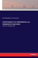 Literaturblatt Fur Germanische Und Romanische Philologie. 1120461162 Book Cover