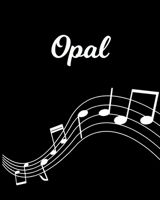 Opal: Sheet Music Note Manuscript Notebook Paper Personalized Custom First Name Initial O Musician Composer Instrument Composition Book 12 Staves a Page Staff Line Notepad Notation Guide Create Compos 1704071909 Book Cover