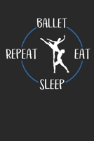 Ballet Eat Sleep Repeat: Notizbuch A5 Kariert 108 Seiten Notizheft - Geschenk f�r Ballerinas und Ballettt�nzer 1708578137 Book Cover