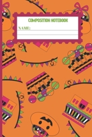 Composition Notebook: Halloween gifts for women, men, kids, adults and girls: cute Tahiti Gold Pumpkin college ruled lined paper to write in. 1691110620 Book Cover