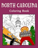 North Carolina Coloring Book: Painting on USA States Landmarks and Iconic, Gifts for Tourist 1034952072 Book Cover